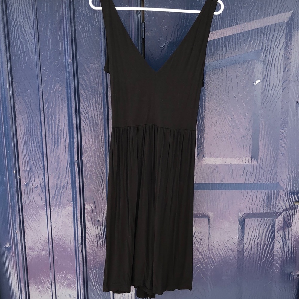 Loft Black Dress, Criss-cross Back, Large